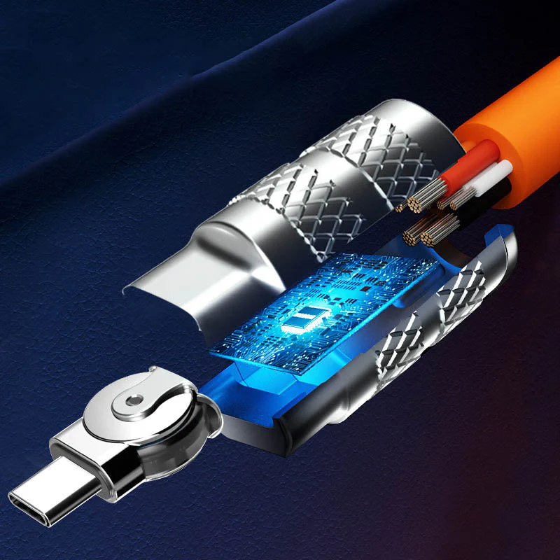 180° Anti-Break Fast Charge Data Cables(120W) - Image 4