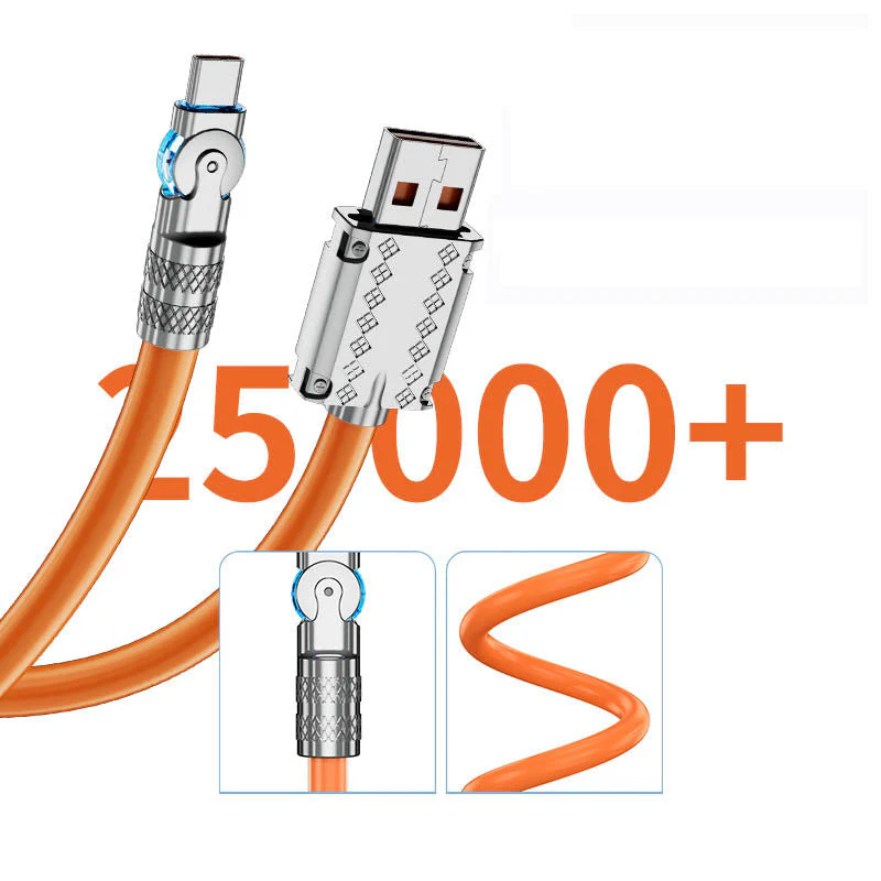 180° Anti-Break Fast Charge Data Cables(120W) - Image 5