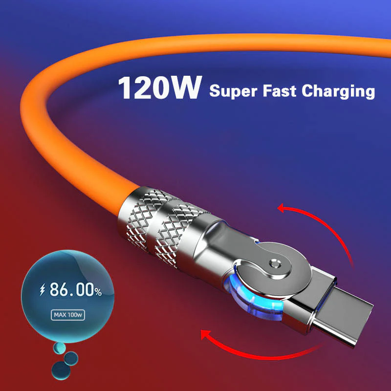 180° Anti-Break Fast Charge Data Cables(120W) - Image 6