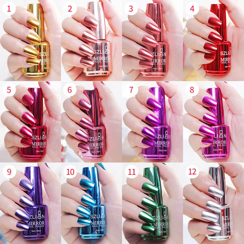 2023 Glamorous Metallic Mirror Nail Polish - Image 5