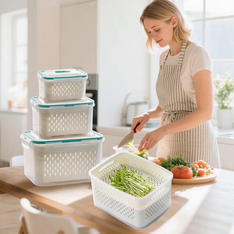 2 in 1 Draining Fresh-Keep Food Container - Image 6