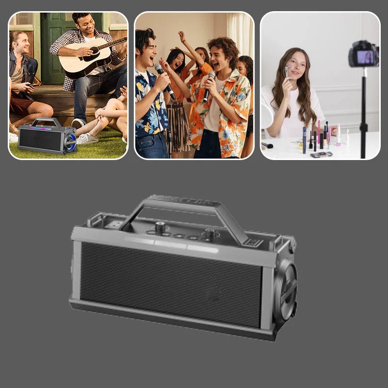 200W Bluetooth Karaoke Speaker with Wireless Microphone - Image 7