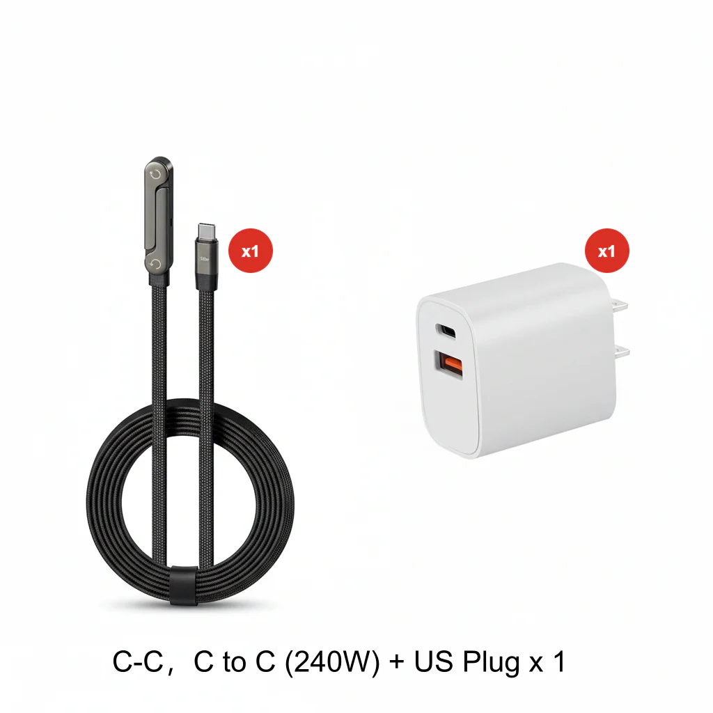 240W Fast Charging Cable with Adjustable Phone Stand - Image 14
