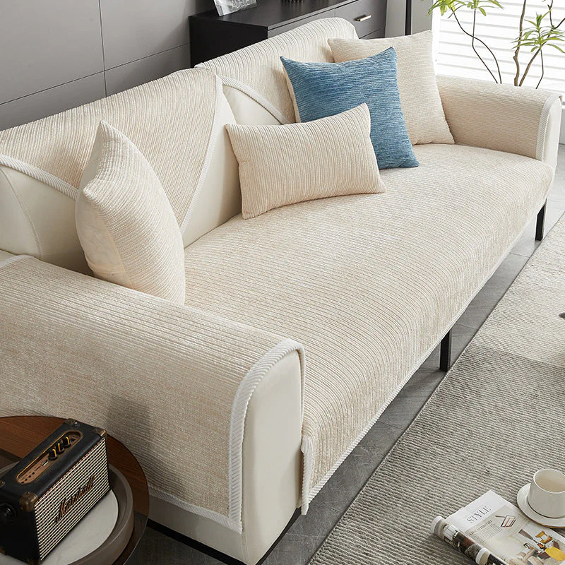 🔥Christmas Sale!🔥Simple Striped Chenille Anti-scratch Couch Cover - Image 4