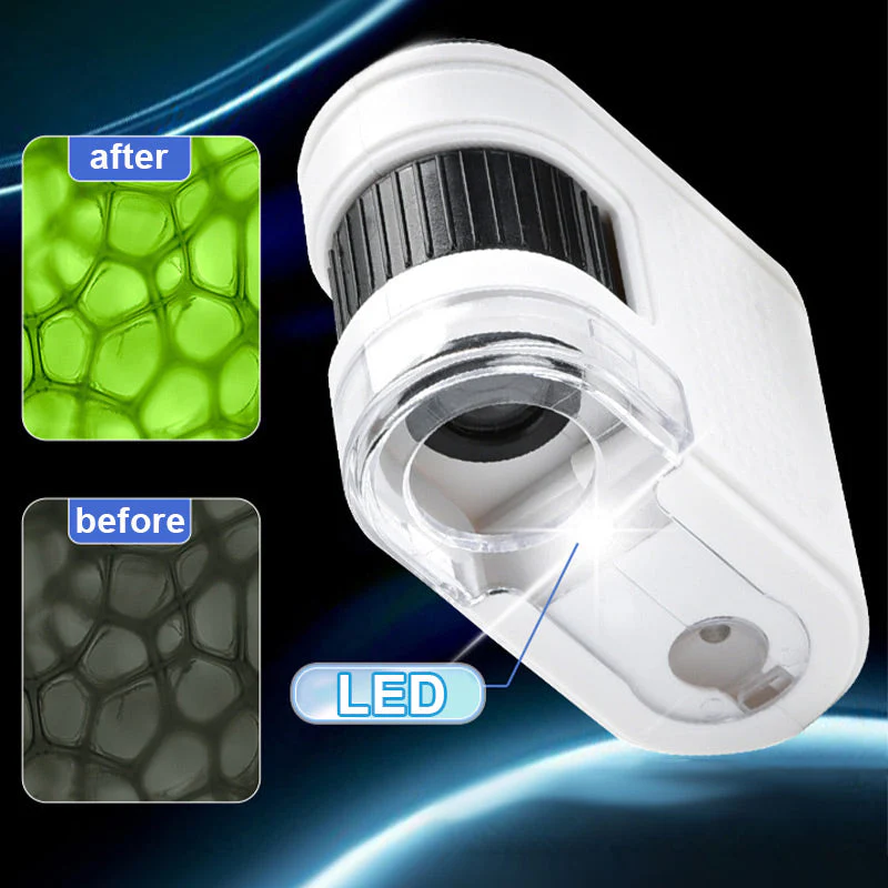 80X Pocket Microscope with Phone Clip - Image 3