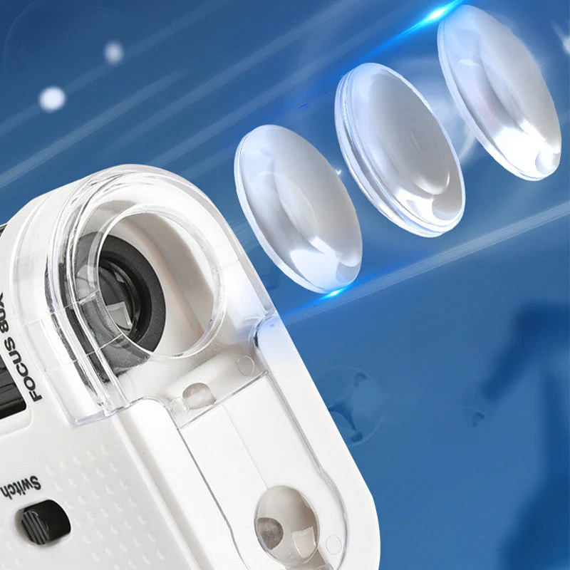 80X Pocket Microscope with Phone Clip - Image 6