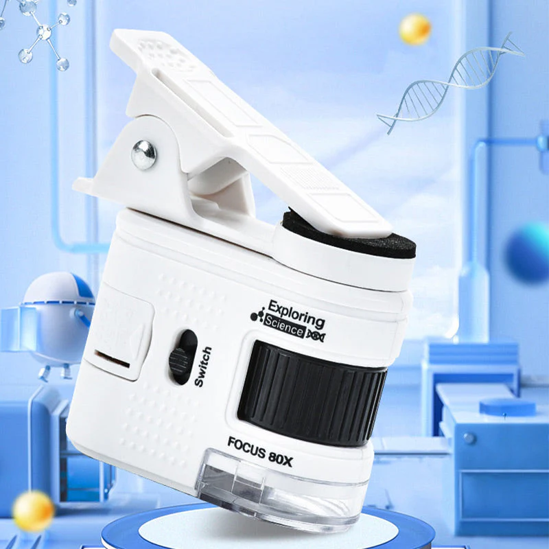 80X Pocket Microscope with Phone Clip - Image 8