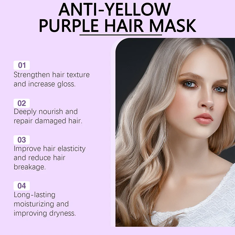 Anti-Yellowing Purple Hair Mask ๐ Say goodbye to Red Highlights! ๐ - Image 2