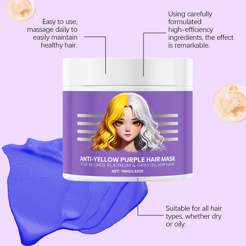 Anti-Yellowing Purple Hair Mask ๐ Say goodbye to Red Highlights! ๐ - Image 4