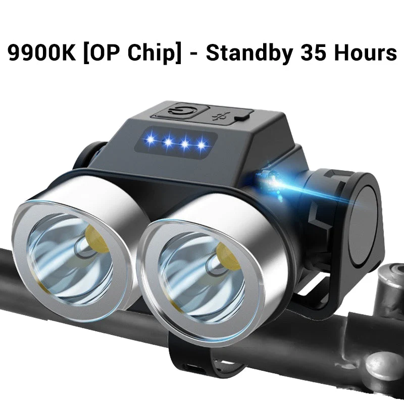 Outdoor Portable Dual Head Super Bright LED Bike Headlight - Image 14