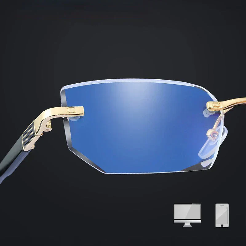 Blue Light Blocking Rimless Reading Glasses for Presbyopia - Image 2