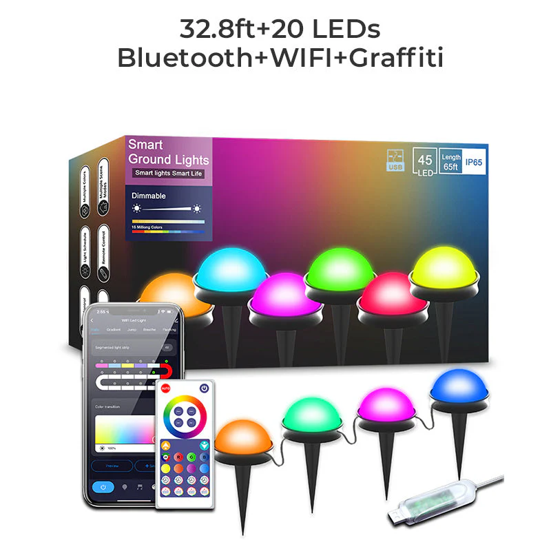 Bluetooth-Controlled Outdoor Ground String Lights - Image 12