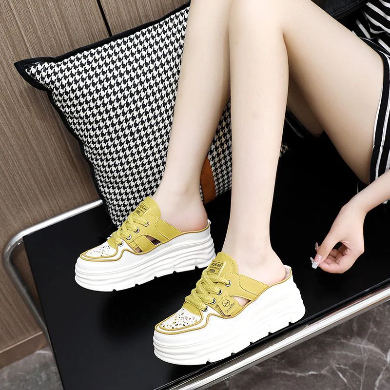 Lightweight Thick-sole Hollowed Breathable Shoes for Women - Image 10