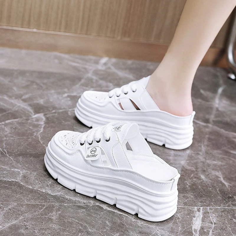 Lightweight Thick-sole Hollowed Breathable Shoes for Women - Image 11