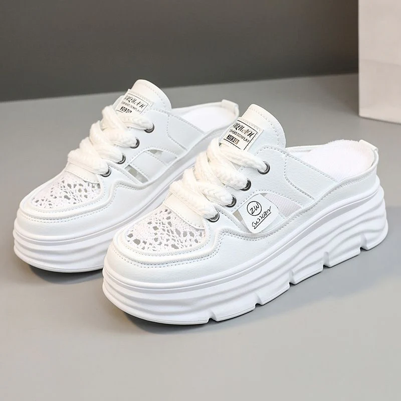 Lightweight Thick-sole Hollowed Breathable Shoes for Women - Image 14
