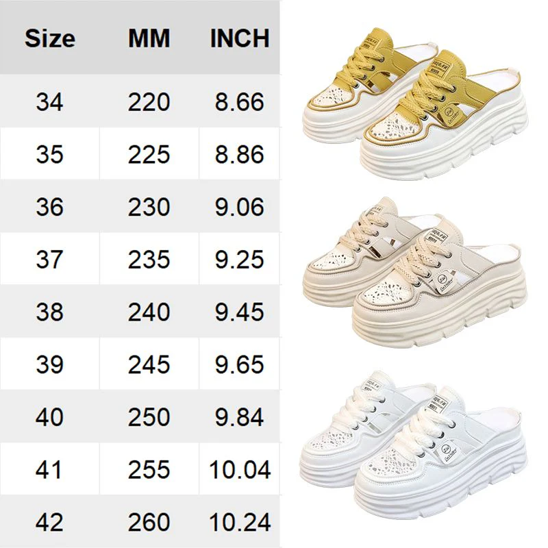 Lightweight Thick-sole Hollowed Breathable Shoes for Women - Image 4