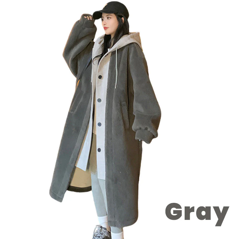 🎅🎄Christmas Sale🥳 2-Layered Faux Lambswool Hooded Coat Jacket(Great Sale⛄BUY 2 Get 5% OFF) - Image 20