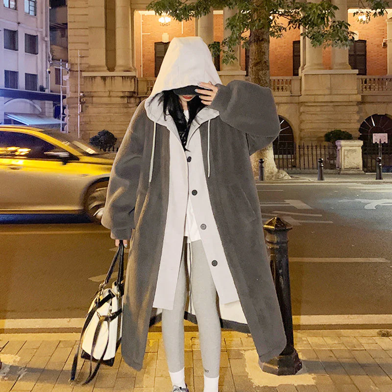 🎅🎄Christmas Sale🥳 2-Layered Faux Lambswool Hooded Coat Jacket(Great Sale⛄BUY 2 Get 5% OFF) - Image 6