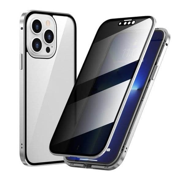 ✨ LAST DAY SALE 50% OFF ✨Magnetic iPhone case with privacy glass and metal frame - Image 2