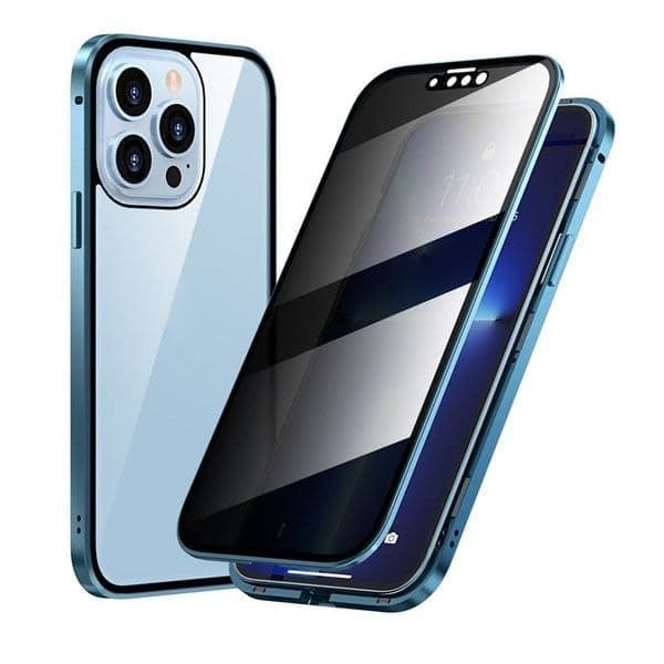 ✨ LAST DAY SALE 50% OFF ✨Magnetic iPhone case with privacy glass and metal frame - Image 3