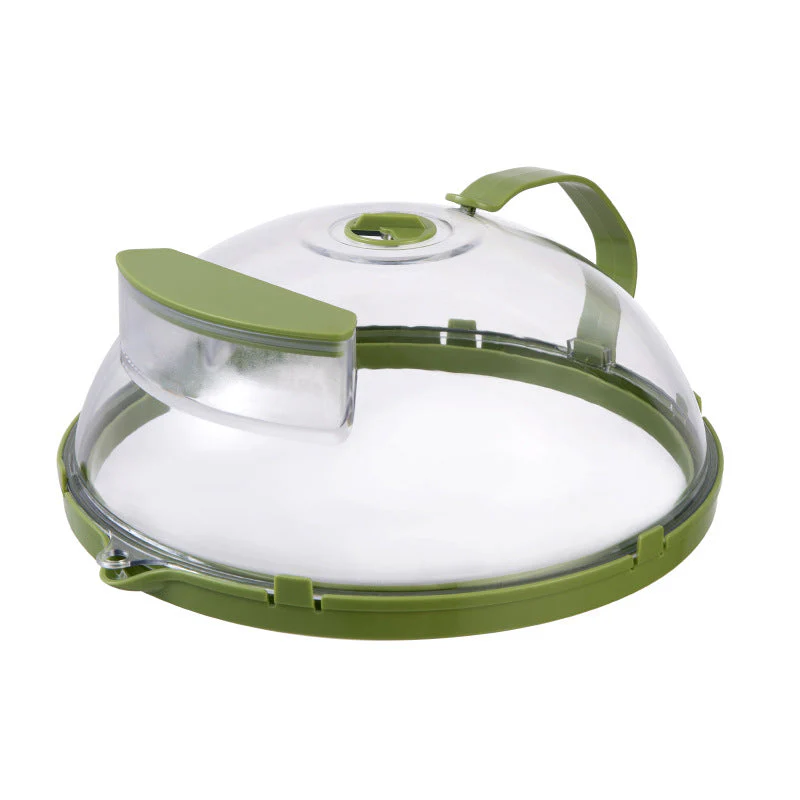Clear Microwave Splatter Cover with Water Steamer and Handle - Image 11