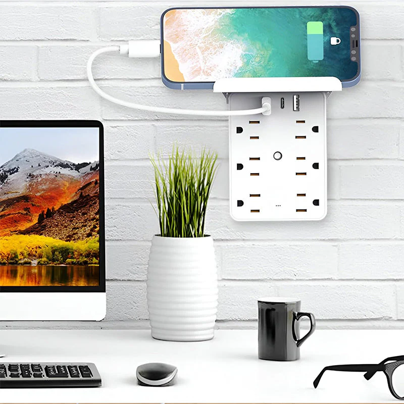 Compact Multi-Outlet Power Strip with USB - Image 2
