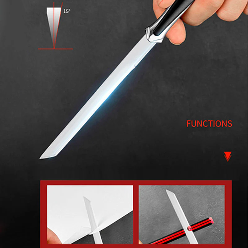 Portable Camping Straight Steel Knife with Sheath - Image 4