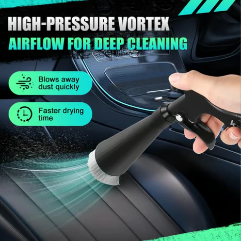 🔥Hot Sale🔥Air Blow Gun Car Interior Cleaning Gun High Pressure Car Detailing Cleaning Tool with Nozzle and Auto Detailing Dusting Brush - Image 2