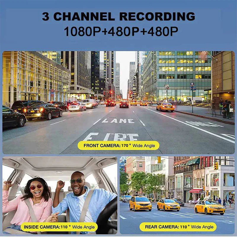 Vehicle Night Vision 3- Channel Dash Camera - Image 7