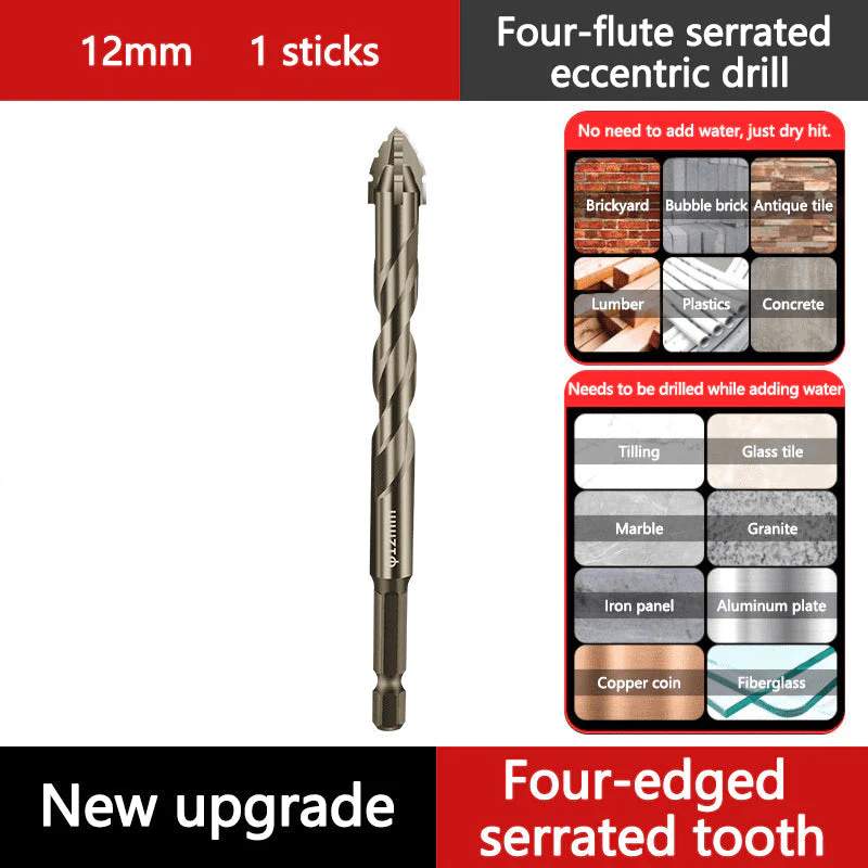 🔥2025 Hot Sale🔥High-Strength 4-Flute Serrated Eccentric Drill Bit Kit - Image 20