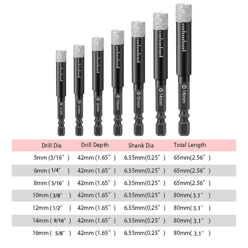 🔥50% OFF🔥Hex Shank Drill Bits for Marble/Tile/Stone [Full Set]🛠️ - Image 10