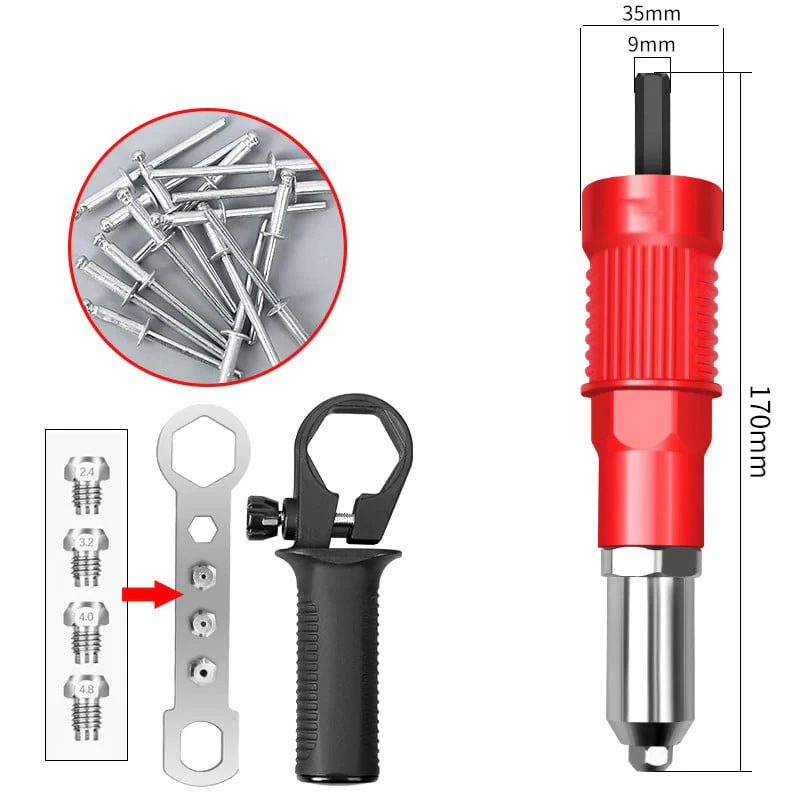 Professional Rivet Drill Head Adapter Kit - Image 6