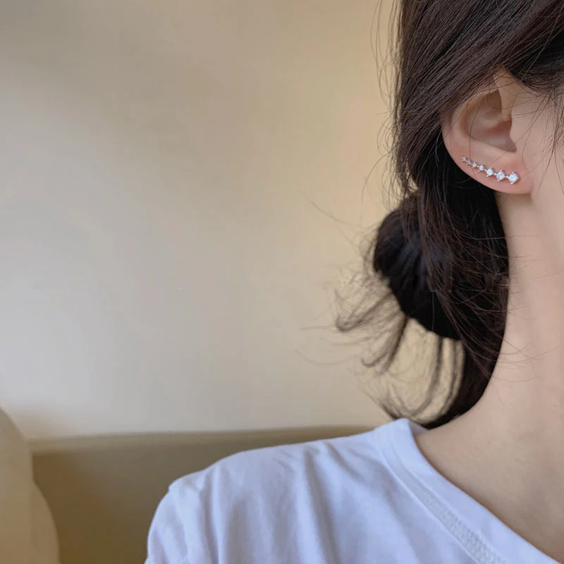 Ear Stud with Seven Stars and Diamonds - Image 10