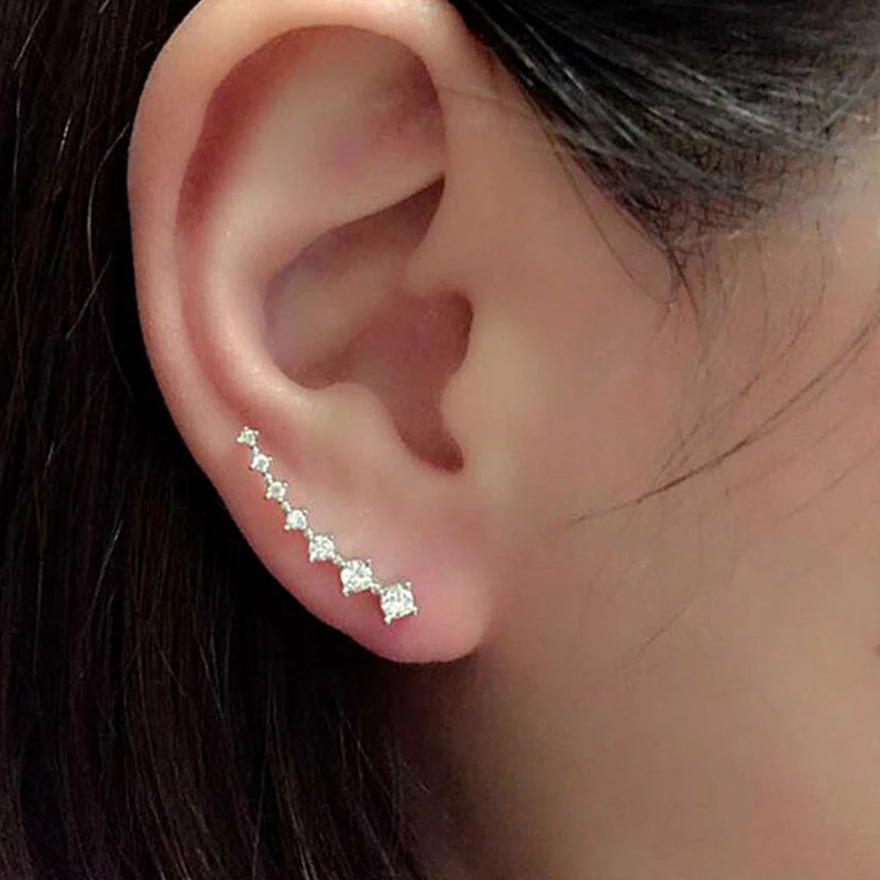 Ear Stud with Seven Stars and Diamonds - Image 11