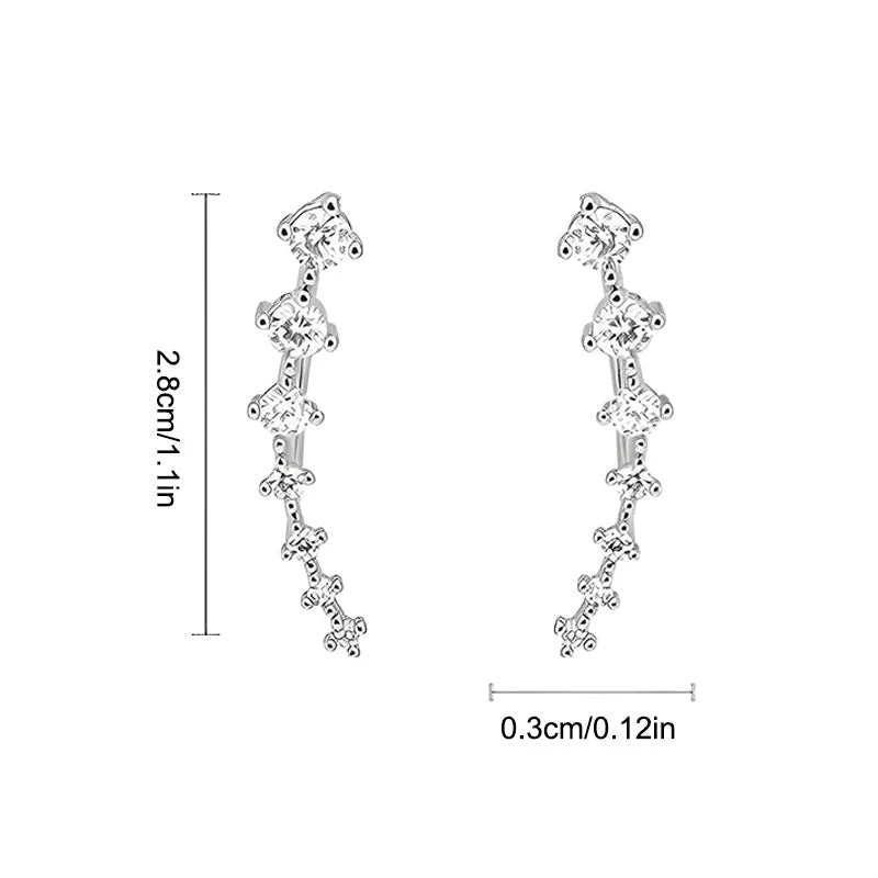 Ear Stud with Seven Stars and Diamonds - Image 20