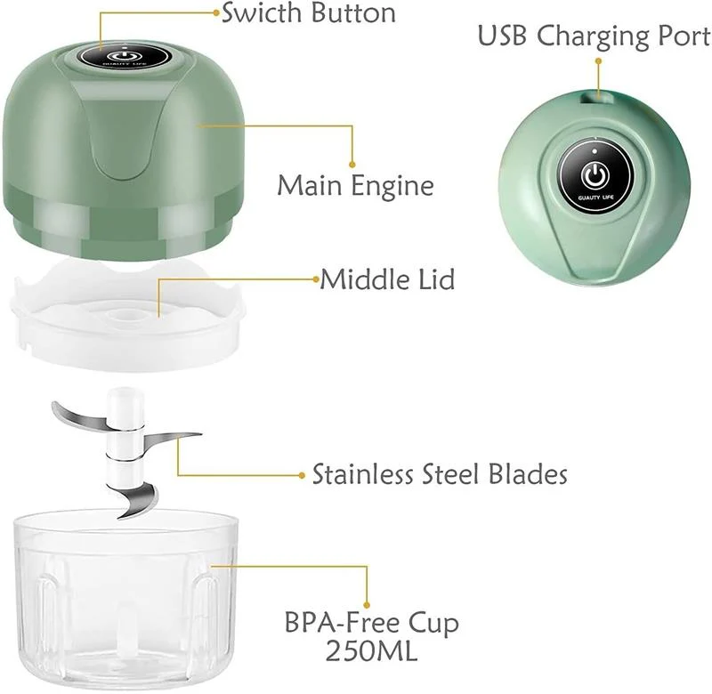🎅Christmas promotion 40% off🎊USB Rechargeable Electric Garlic Grinder - Image 4