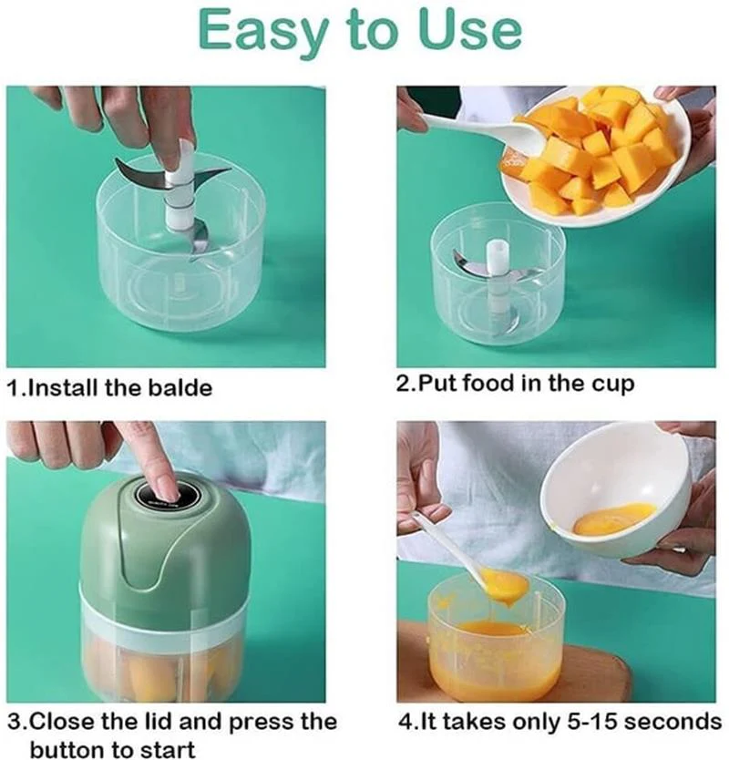 🎅Christmas promotion 40% off🎊USB Rechargeable Electric Garlic Grinder - Image 7