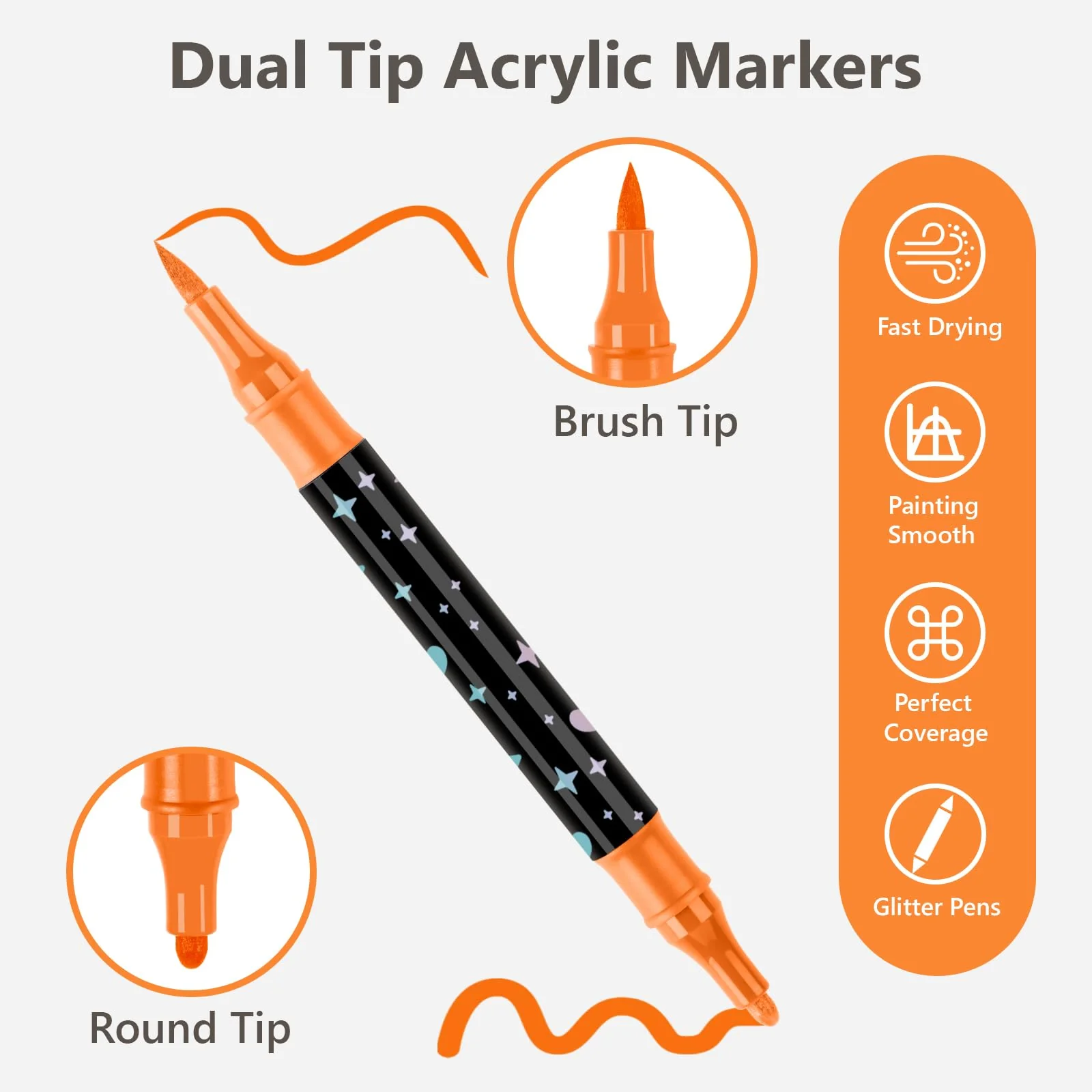 🖊️ 50% OFF NOW! ✨ Dual-Tip Glitter Marker Pen - Vibrant Colors for Art/Journaling/Scrapbooking, Non-Toxic & Quick-Drying 🎨📝 - Image 7