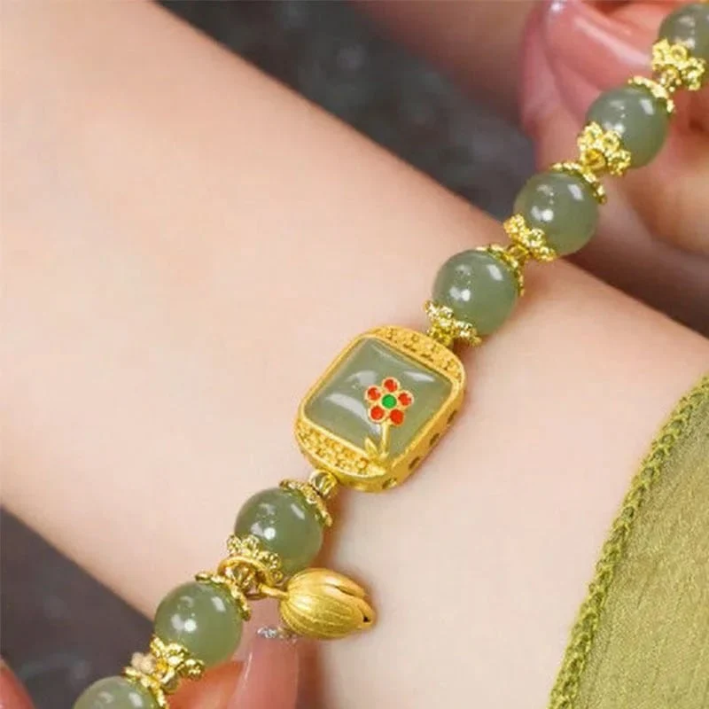 đ„ HOT SALE đ„Hotan Jade Beaded Bracelet - Image 10