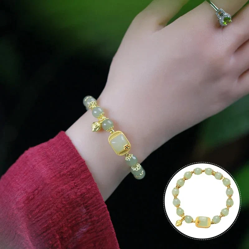 đ„ HOT SALE đ„Hotan Jade Beaded Bracelet - Image 15