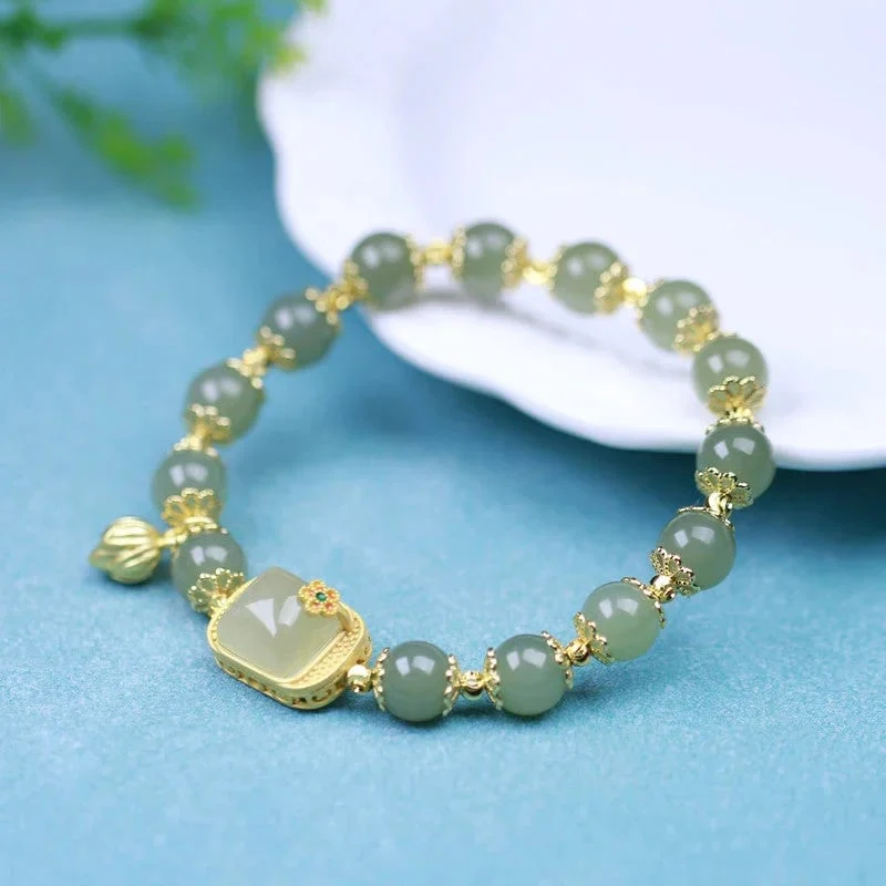 đ„ HOT SALE đ„Hotan Jade Beaded Bracelet - Image 8