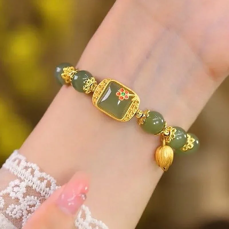 đ„ HOT SALE đ„Hotan Jade Beaded Bracelet - Image 9