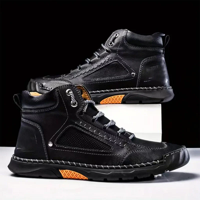 💥Hot Sale💥Stylish Hand-Stitched Flat Sole Men's Boots💥Ultimate comfort💥 - Image 3