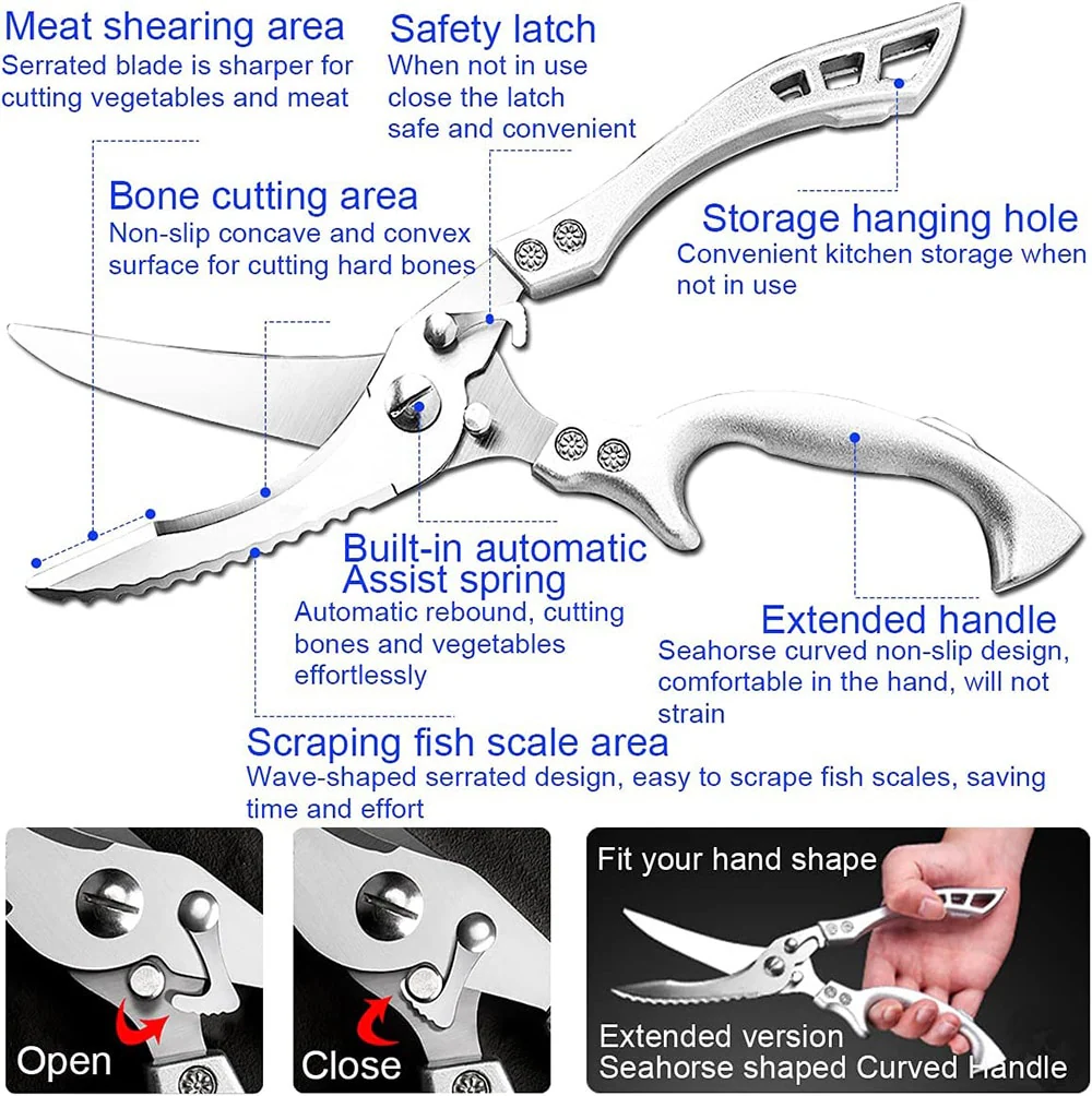 (🎅 HOT SALE NOW-48% OFF) -Heavy Duty Stainless Steel Bone-Cut Scissors - Image 5