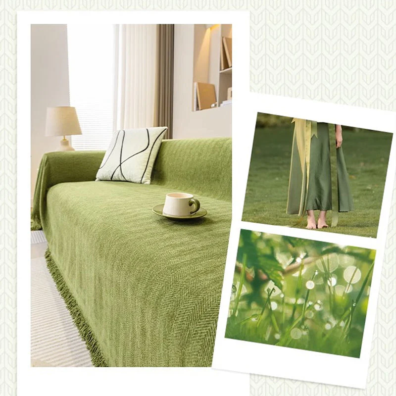 Herringbone Chenille Sofa Cover - Image 5
