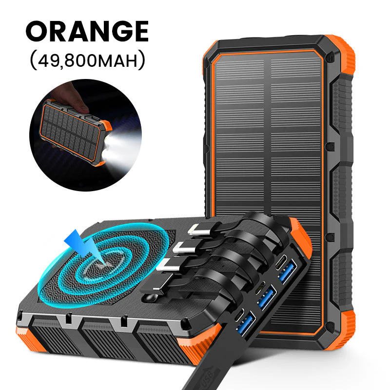 High-Capacity Solar Power Bank with Built-in Light - Image 14