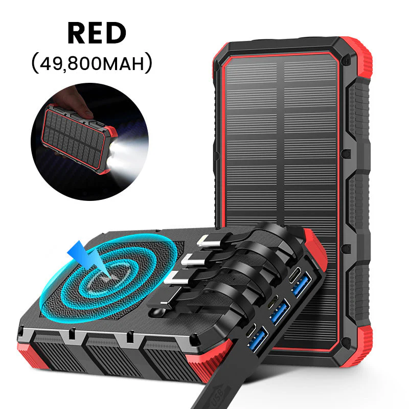 High-Capacity Solar Power Bank with Built-in Light - Image 16