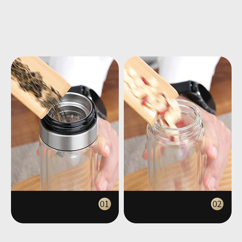 Double Wall Borosilicate Portable Tea Cup - Image 6