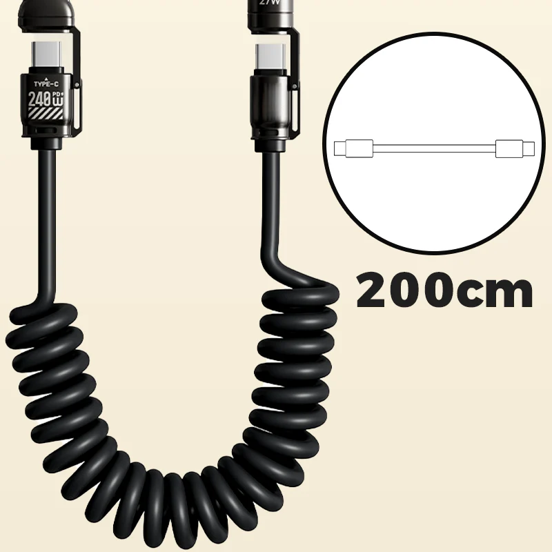 4-In-1 Spring Retractable Fast Charging Cable - Image 6