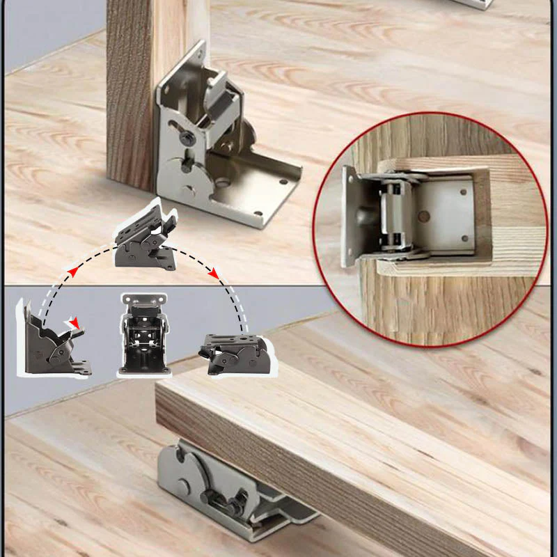 90 Degrees Self-locking Folding Hinge Anti-corrosion Invisible Connector - Image 5